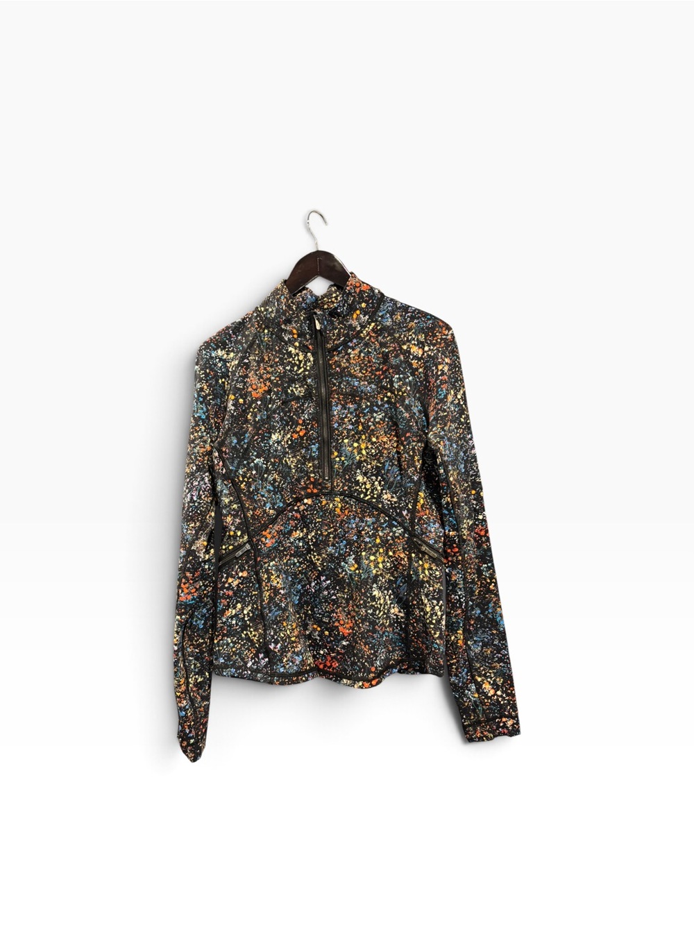 lululemon athletica Black Multi-Color Speckled Quarter-Zip Pullover